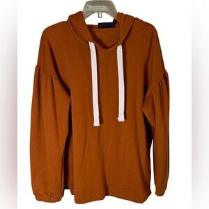 Lane Bryant Pumpkin Orange Hoodie with off White Drawstrings sweater sweatshirt